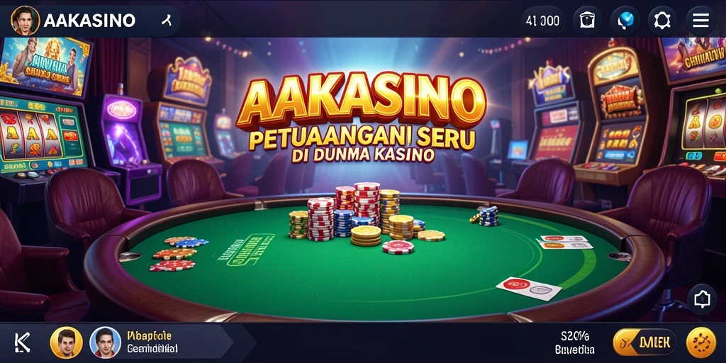 Tampilan menarik dari gameplay AAKASINO yang menampilkan petualangan kasino.