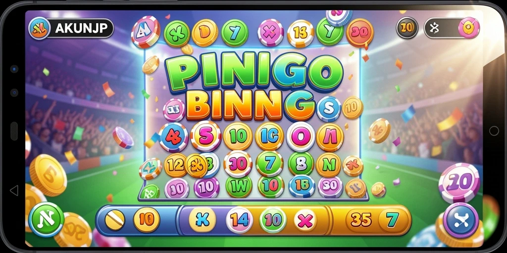 Tampilan gameplay seru permainan Bingo AKUNJP.