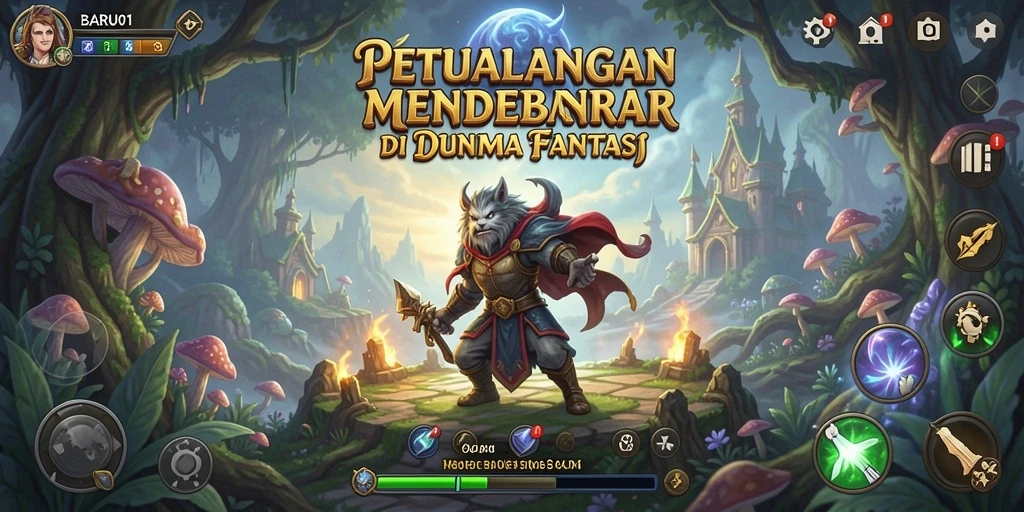 Screenshot menampilkan aksi seru dalam petualangan BARU01 dengan grafis yang menarik.