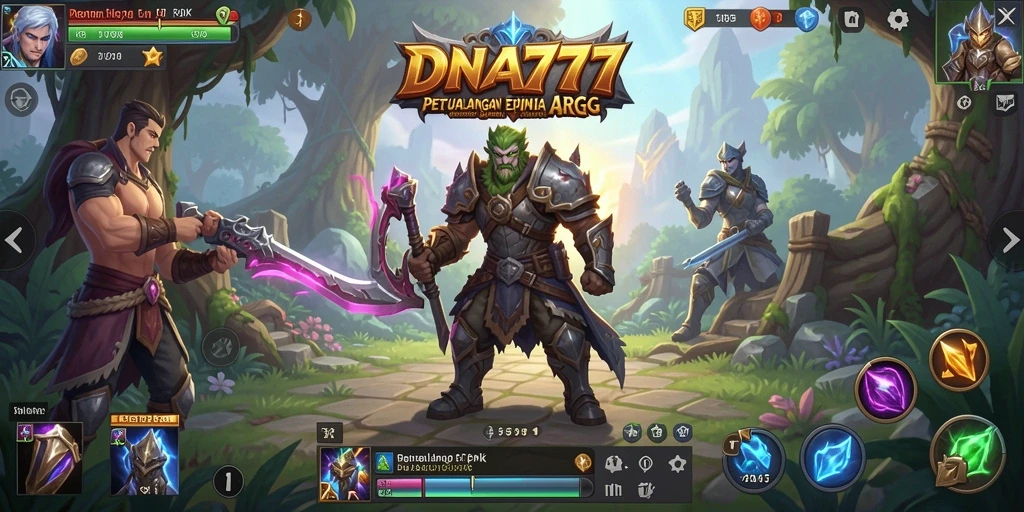 Screenshot menunjukkan aksi seru dalam pertarungan ARPG di DNA777.