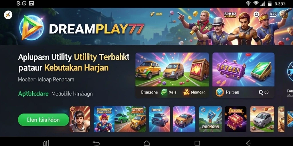 Tampilan aplikasi DREAMPLAY77 yang informatif dan interaktif.