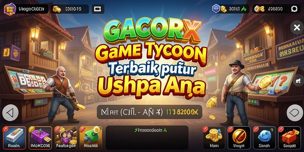 Tampilan screenshot utama GACORX memperlihatkan pengalaman permainan Tycoon yang seru.