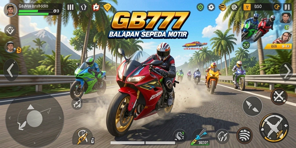 Gameplay seru balapan sepeda motor di GB777.