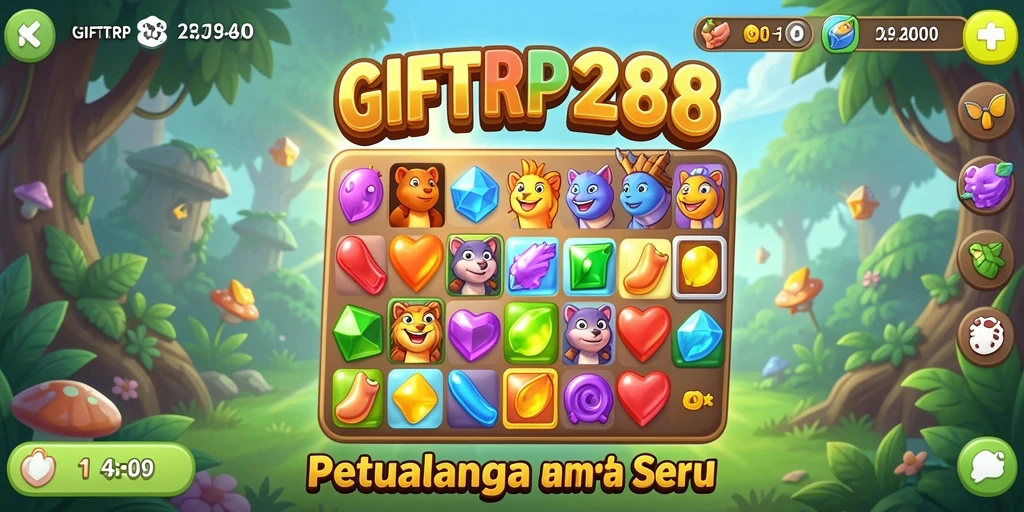 Tampilan seru gameplay GIFTRP288 dalam genre Match-3.