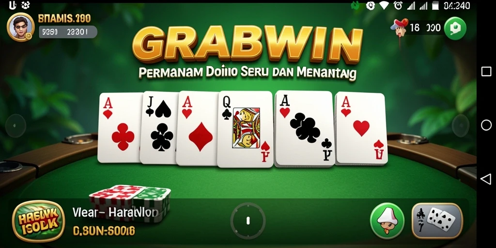 Tampilan gameplay seru dalam GRABWIN yang penuh tantangan.