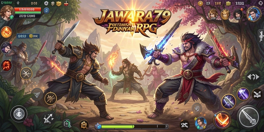 Gameplay <strong>JAWARA79</strong> menunjukkan pertarungan epik dan strategi yang seru.