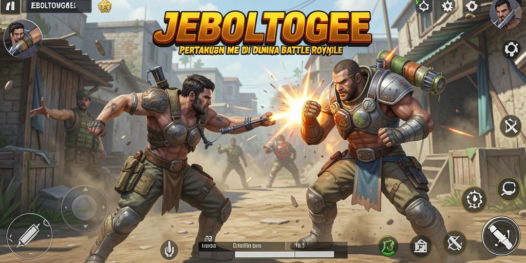 Gameplay mendebarkan di arena JEBOLTOGEL Battle Royale.