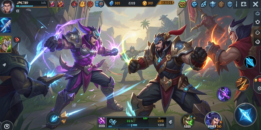 Tangkapan layar dari gameplay seru dalam JP6789 dengan aksi MOBA intens.