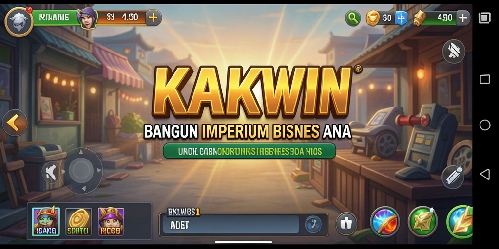 Tampilan menarik dari gameplay KAKWIN dalam membangun bisnis.