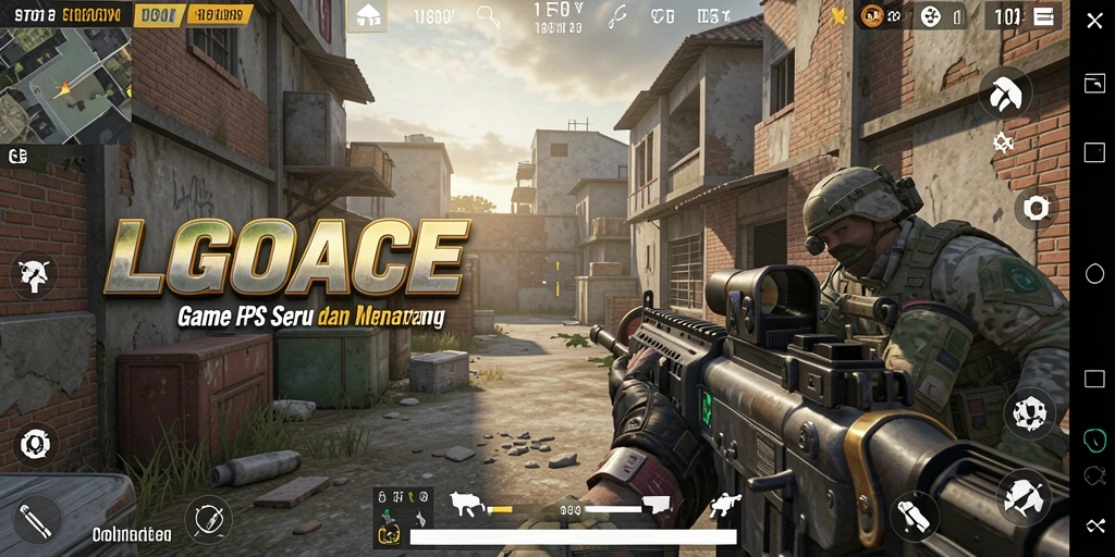 Tangkapan layar LGOACE menampilkan pertempuran epik dalam dunia FPS yang mendebarkan.