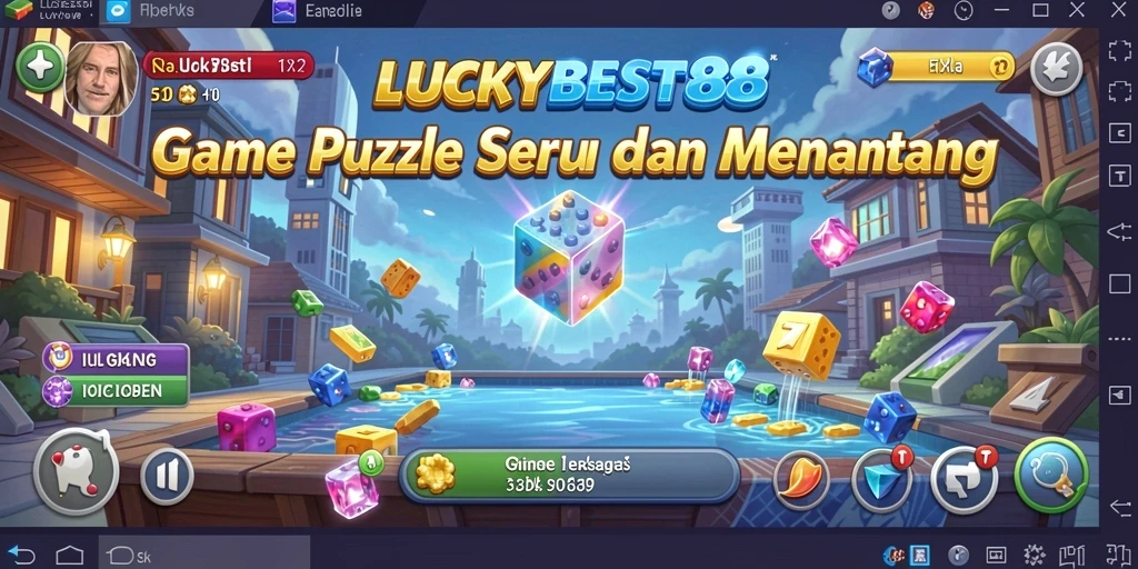 Screenshot LUCKYBEST88 menampilkan gameplay Puzzle yang menarik dan penuh warna.