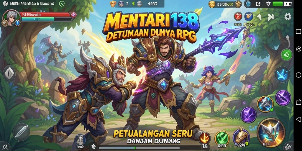 Tampilan gameplay MENTARI138 dengan aksi petualangan RPG yang mendebarkan.