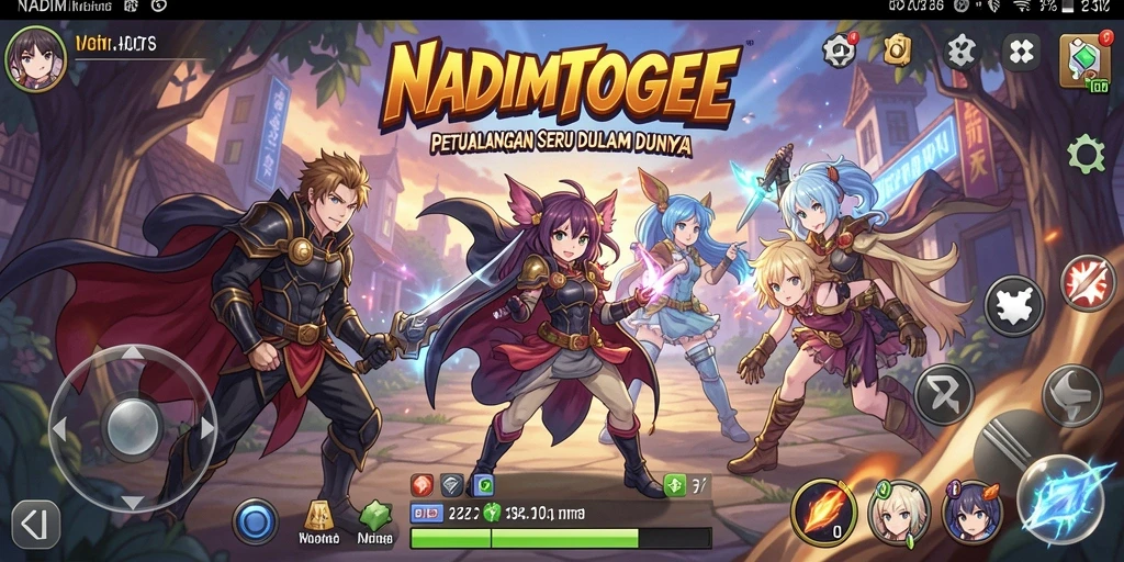 Screenshot gameplay NADIMTOGEL yang menampilkan aksi seru karakter Anime.