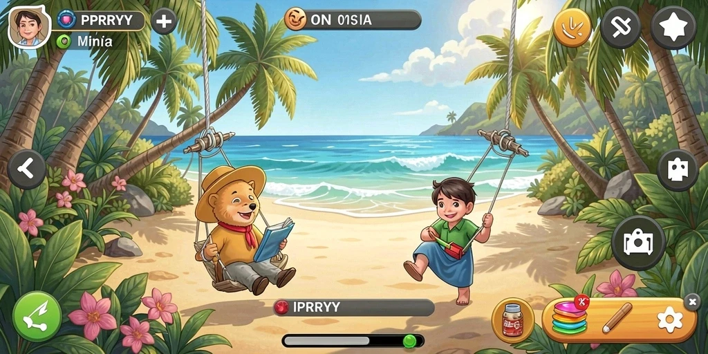 Tampilan gameplay <strong>PPRRYY</strong> yang penuh warna dan menarik.