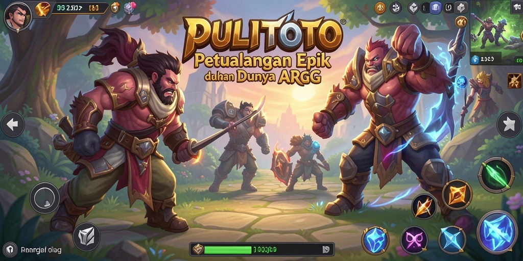 Tangkapan layar menampilkan pertempuran epik dalam PULITOTO.