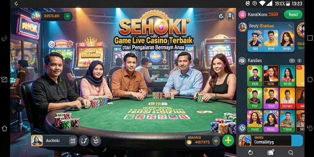 Tampilan menarik dari permainan Live Casino yang dihadirkan SEHOKI.