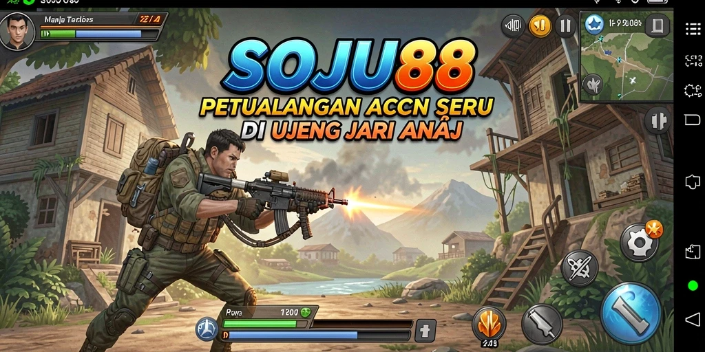 Screenshot utama SOJU88 memperlihatkan aksi pertarungan epik dan karakter yang menawan.