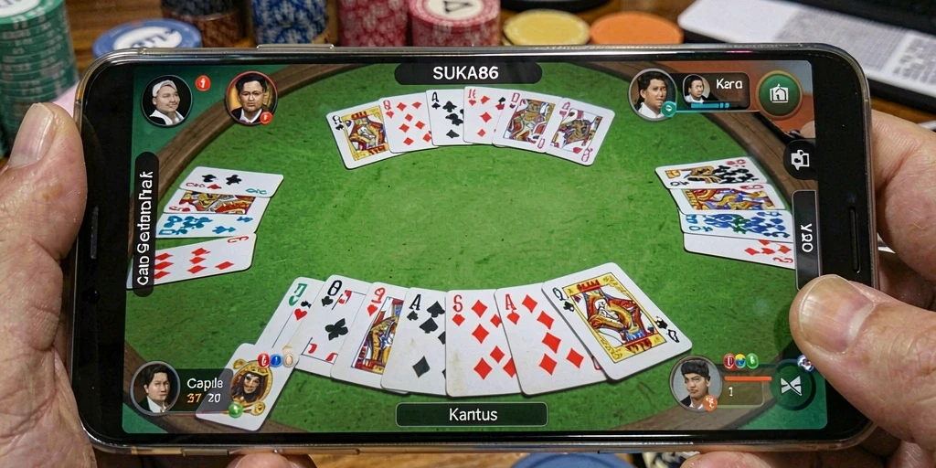 Screenshot gameplay SUKA86 yang menampilkan keseruan bermain Gaple.