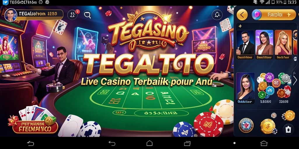 Screenshot dari gameplay TEGALTOTO menampilkan dealer langsung dan suasana kasino yang mendebarkan.