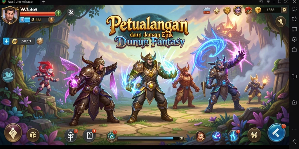 Tampilan gameplay seru dalam petualangan RPG yang menantang.