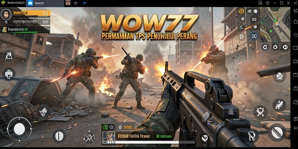 Tangkapan layar gameplay WOW77 menampilkan aksi pertempuran yang mendebarkan.