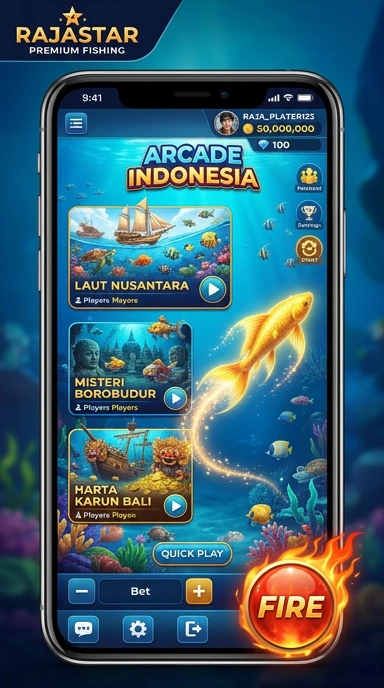 Tampilan antarmuka pusat unduh rajastar yang menarik.
